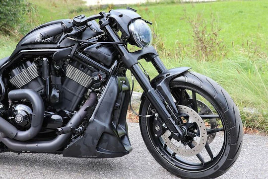 Cult Werk Set Side Radiator Hd-rod049 Harley Davidson Vrsca 1130 04-06 Black