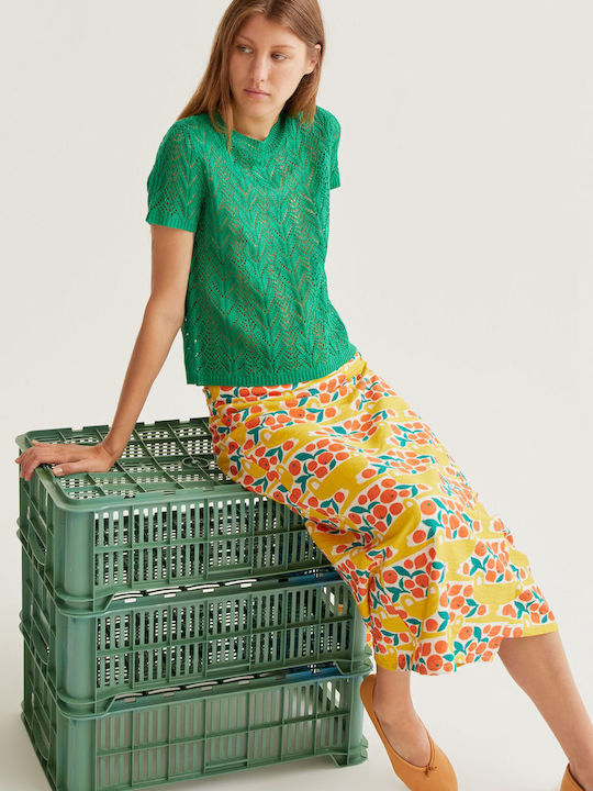 Midi Envelope Skirt Yellow