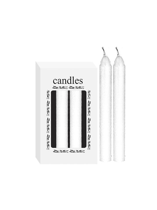 HOMie Decorative Candle Taper White 17cm 12pcs