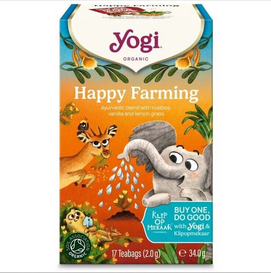 Yogi Tea Κόκκινο Τσάι Βιολογικό Προϊόν Happy Farming 17 Φακελάκια 34gr