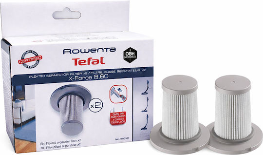 Rowenta Xforce 8.60 Φίλτρα Ηλεκτρικής Σκούπας Συμβατά με Rowenta / Flex 2τμχ