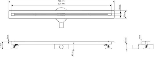 Granitan Shower Siphon Gold