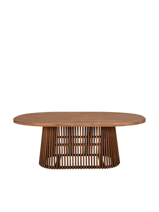 Tisch Speisesaal aus Massivholz Natural 200x100x75.5cm