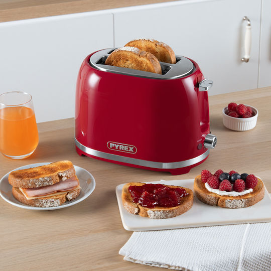Pyrex Toaster 2 Slots 850W Red