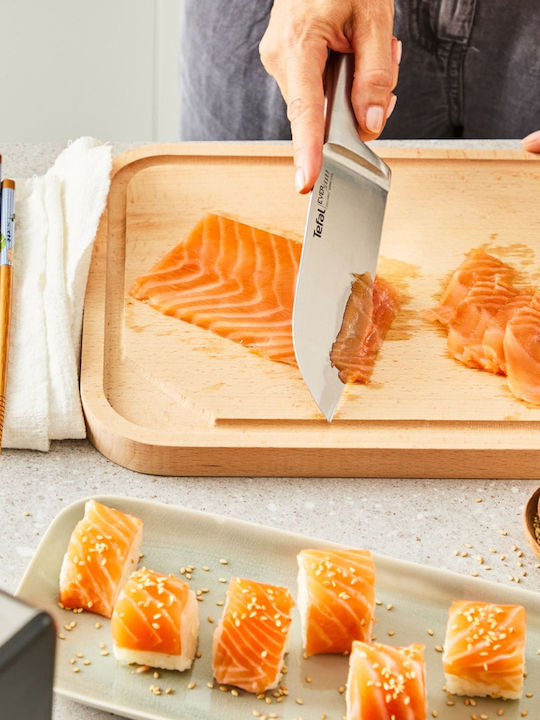 Tefal Ever Sharp Messer Set mit Sockel aus Rostfreiem Stahl 6 Stück