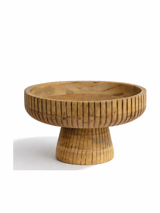Kaemingk Διακοσμητική Πιατέλα Ξύλινη Καφέ 29x29x17εκ.