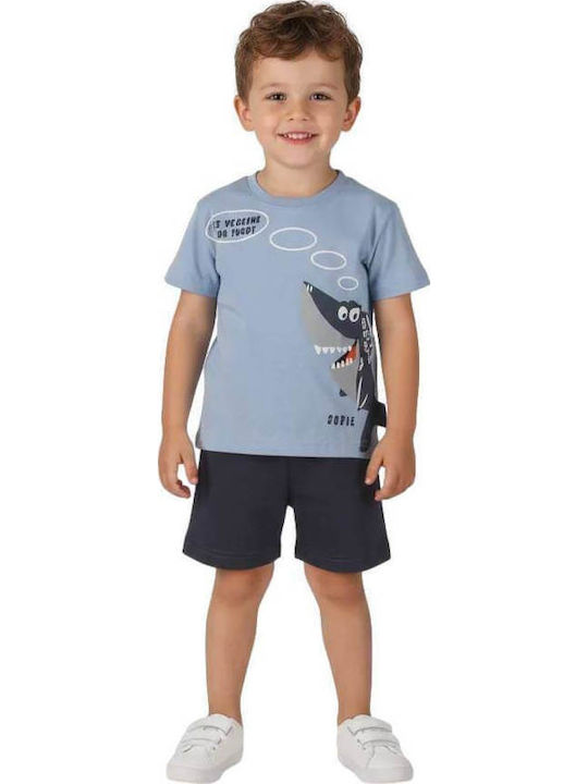 Kinderbekleidungssets mit Sommer Shorts 2Stücke Hellblau
