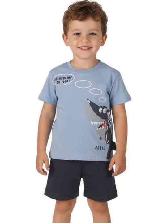 Kinderbekleidungssets mit Sommer Shorts 2Stücke Hellblau