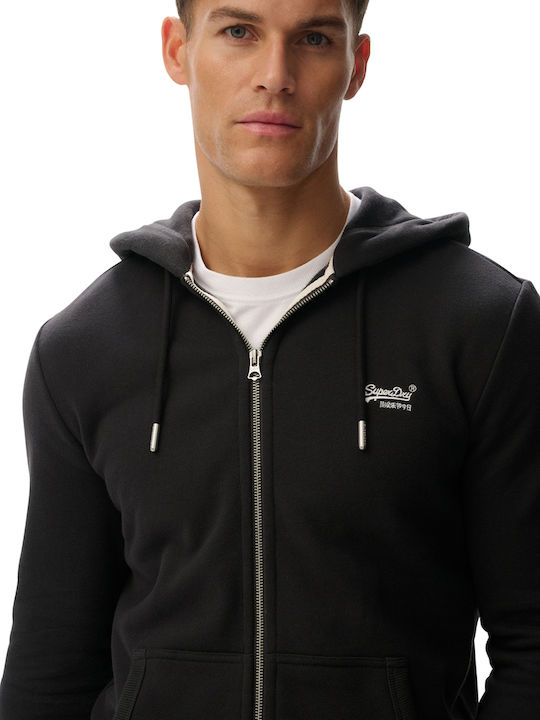 Essential Logo Zip Hoodie Carbon Black