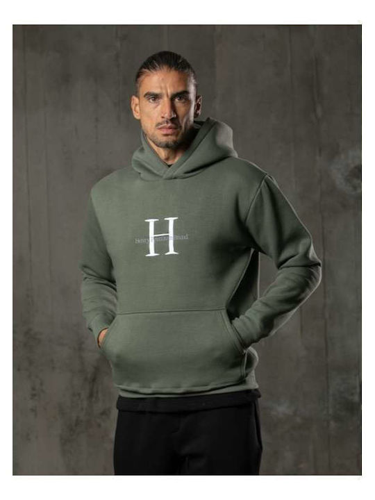 Sweatshirt with Hood Khaki