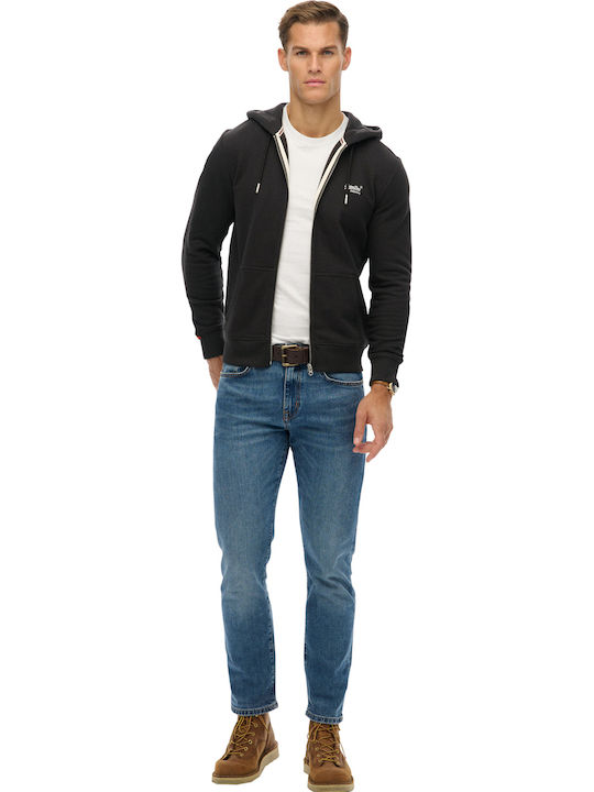 Essential Logo Zip Hoodie Carbon Black