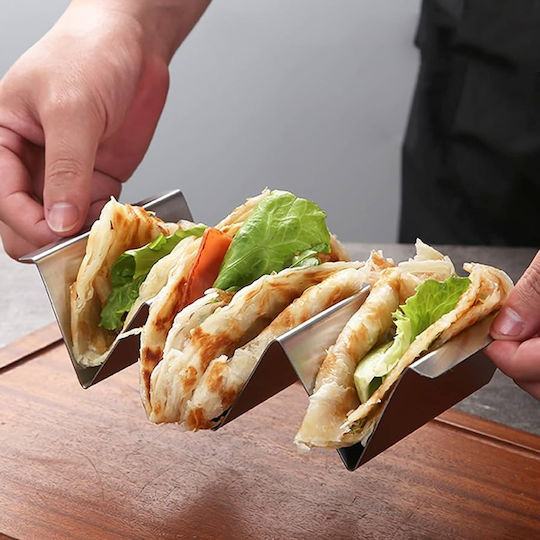 Culinaro Taco Holder 2 Pieces Stainless Steel Silver