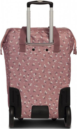 Stoff Einkaufswagen Λαϊκής Rosa 40cm