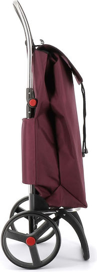 I-max Stoff Einkaufswagen Klappbar Burgundisch 43cm