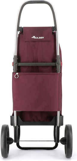I-max Stoff Einkaufswagen Klappbar Burgundisch 43cm