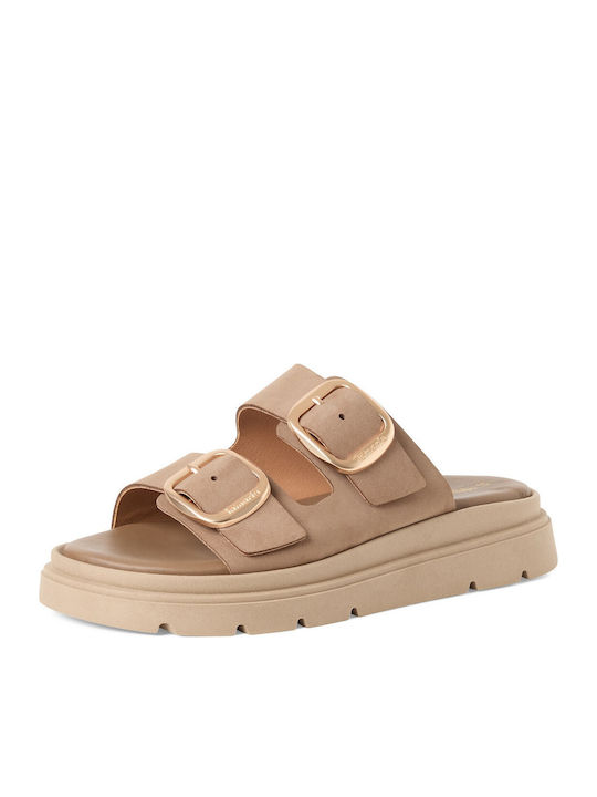 Leather Women's Anatomic Sandals Beige