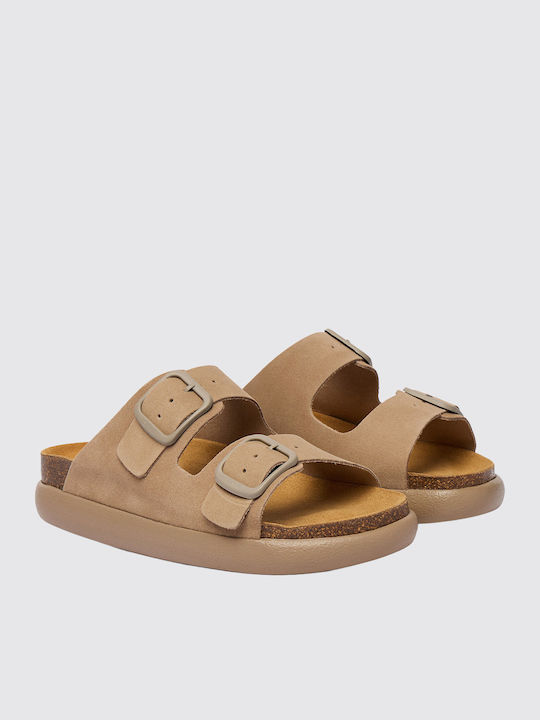 Noelle Leather Women's Sandals Beige