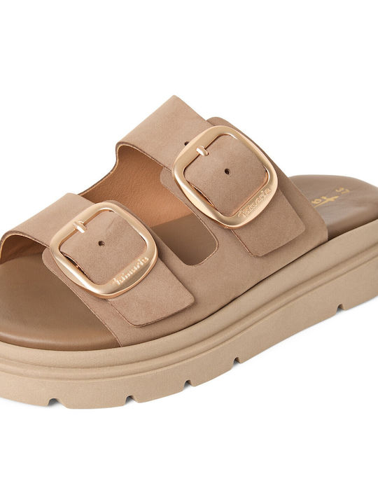 Leather Women's Anatomic Sandals Beige
