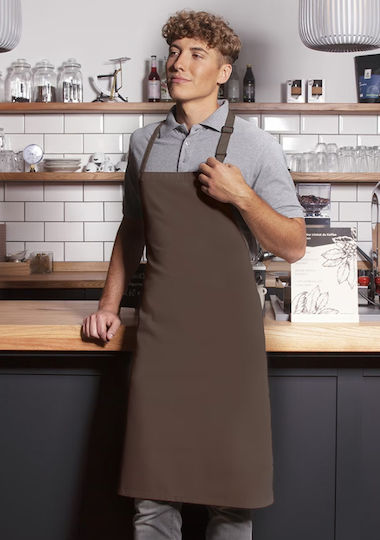 Karlowsky Пoдия Сервитьор Бариста Барман Цяло Тяло Bib Apron Basic Bls 4 Кафяв