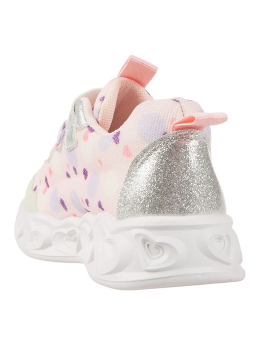 Παιδικά Sneakers με Φωτάκια Ασημί