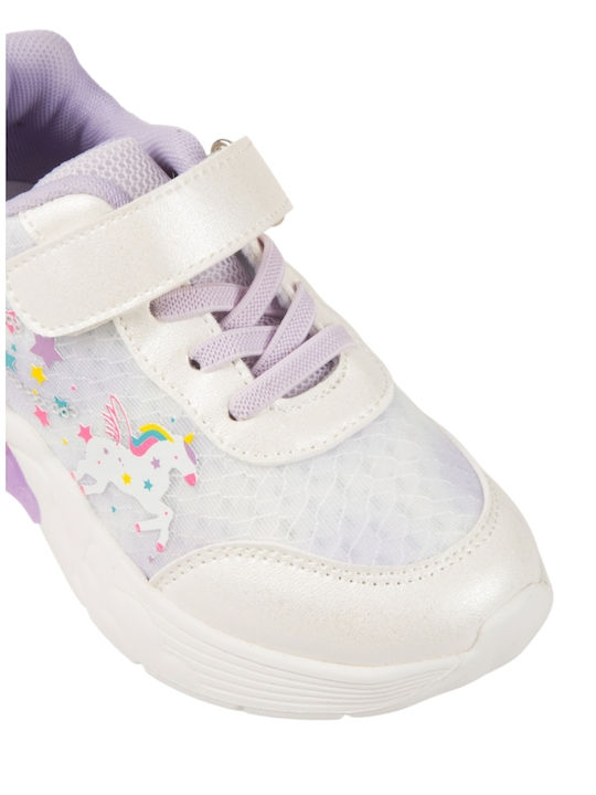 Παιδικά Sneakers με Φωτάκια Λευκά