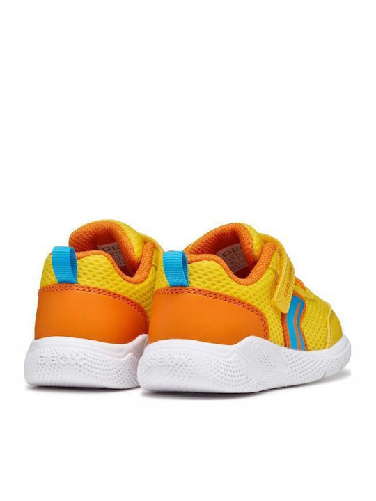 Kids Sneakers Anatomic with Hoop & Loop Closure Yellow