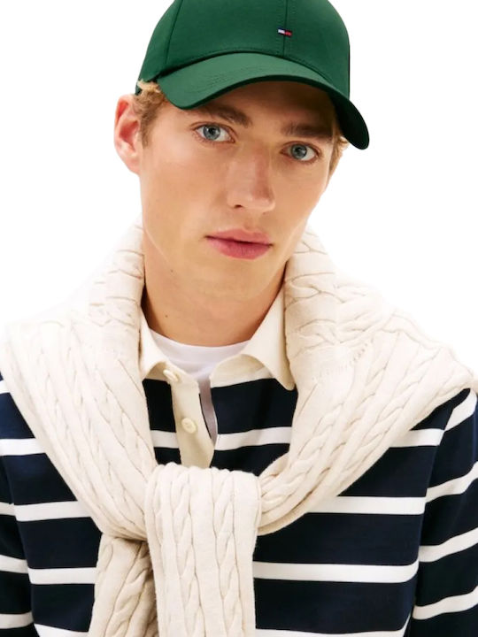 Tommy Hilfiger Флаг Памучна 6 Панела Капела Мъжка Am0am13008-l4m L4m/тъмнозелен Емералд