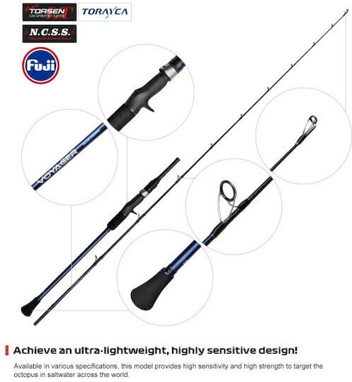 Noeby Καλάμι Ψαρέματος για Slow Jigging / Casting / Συρτή 1.96m 30-260gr