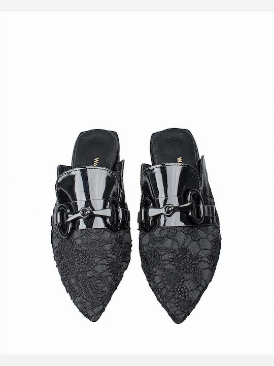 Mules With Heel In Black Colour