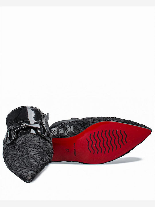 Mules With Heel In Black Colour