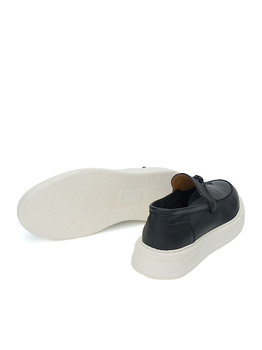 Δερμάτινα Ανδρικά Loafers σε Μαύρο Χρώμα