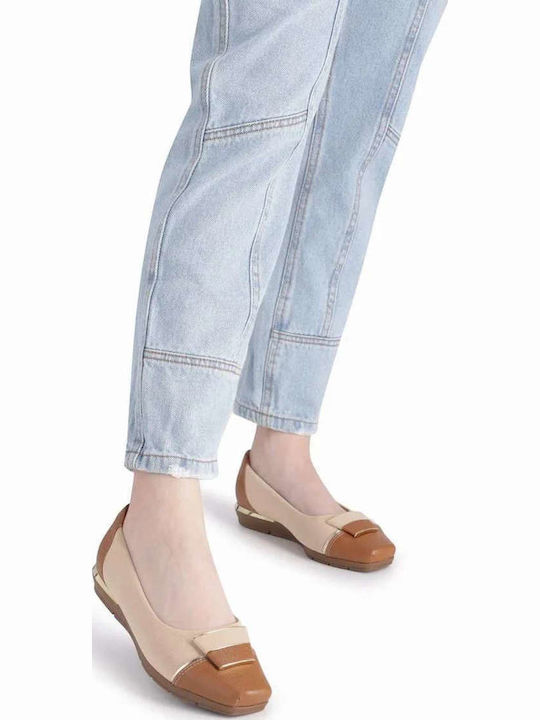 Women's Ballerina Shoes in Beige Colour