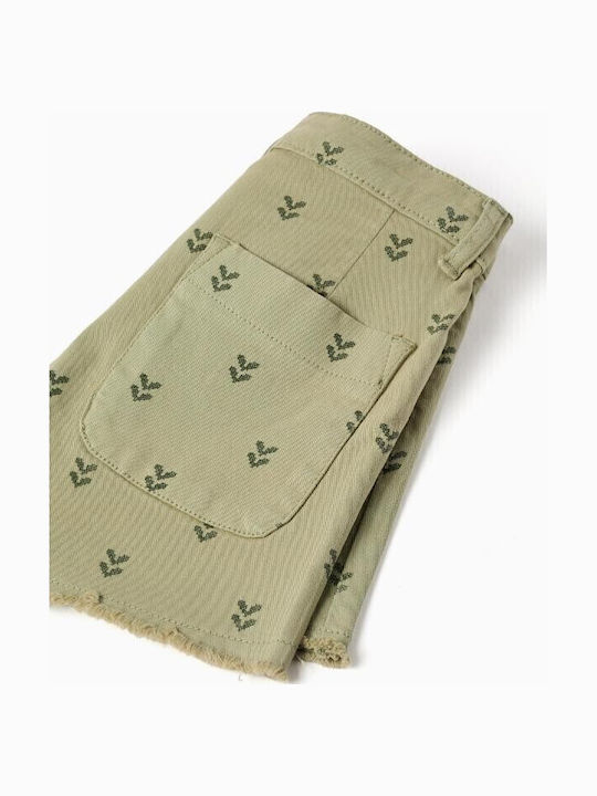Kids Fabric Green Shorts/Bermuda