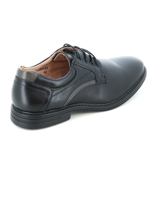 Leather Men's Casual Black Shoes 223/253-93/1_BLACK