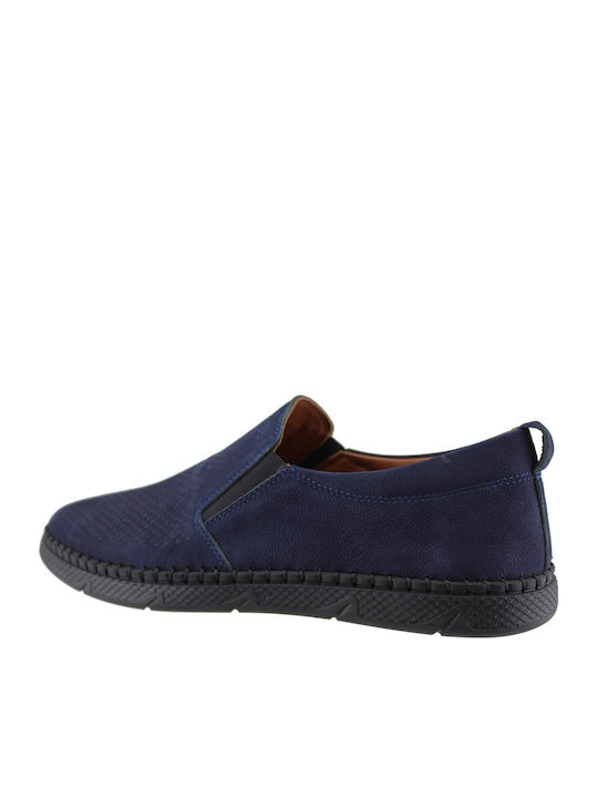 Leder Herren Freizeitschuhe Blau