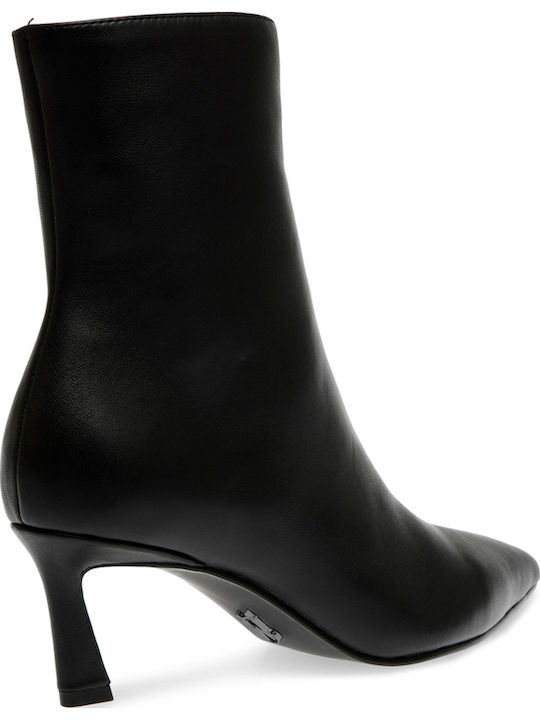 Leder Damen Stiefeletten Schwarz