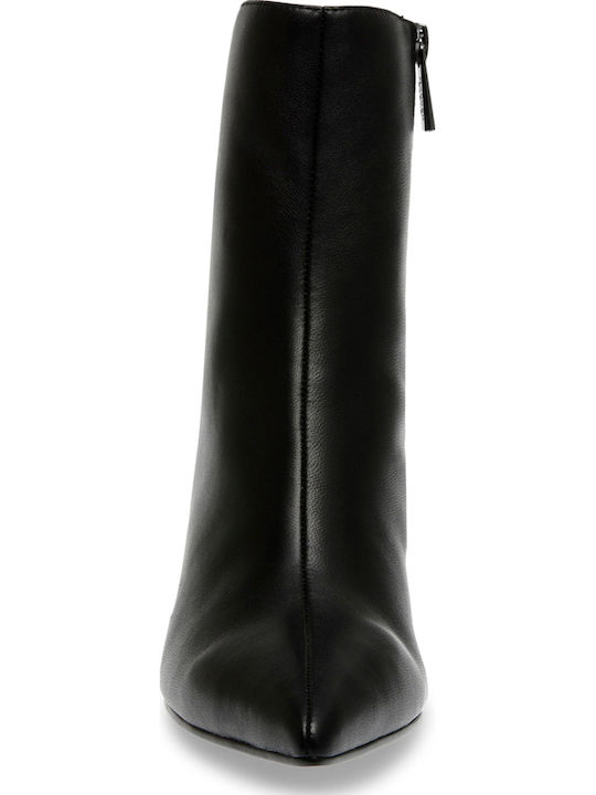 Leder Damen Stiefeletten Schwarz