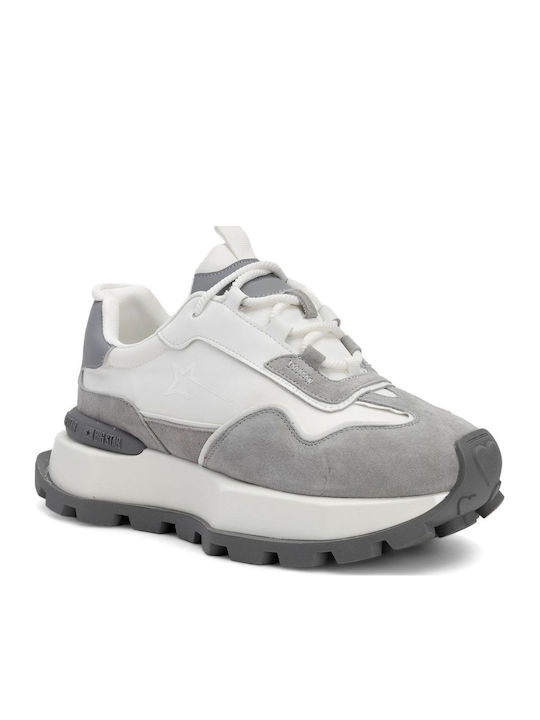 Damen Sneakers Hellgrau / Weiß