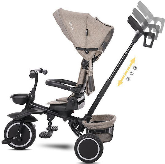 Lorelli Freccia Foldable Kids Tricycle with Parental Handle for 12 Months Gray