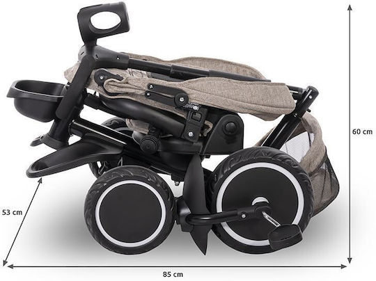 Lorelli Freccia Foldable Kids Tricycle with Parental Handle for 12 Months Gray