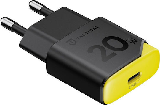 Tactical Φορτιστής Χωρίς Καλώδιο GaN με Θύρα USB-C 20W Power Delivery Μαύρος (Minimi)