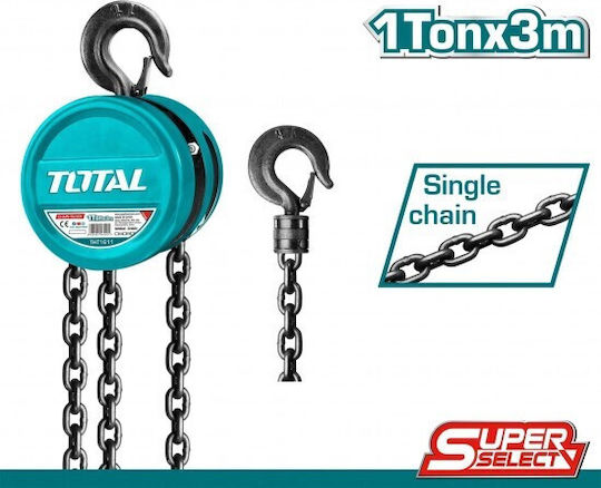 Total Chain Hoist 3m for Weight Load up to 1t Blue