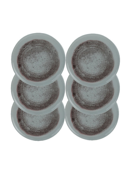 Raki Home Servierplatte Untiefe Keramik Graue 32,5cm