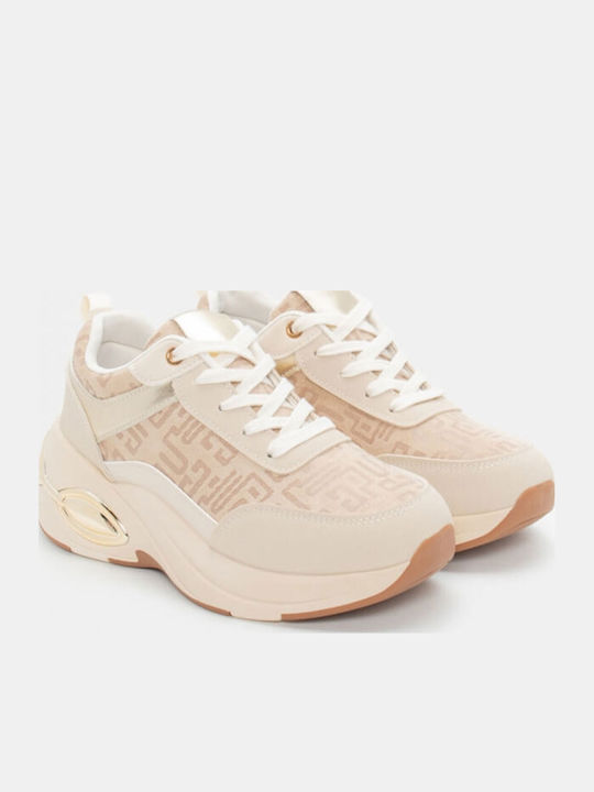 Damentaschen Flatforms Sneakers Beige