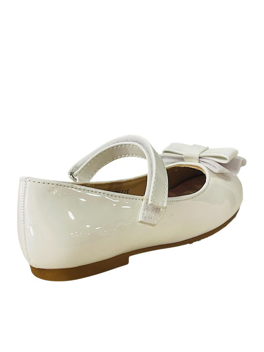 Kinder Pumps & Ballerinas Anatomisch mit Bügel- und Schleifenverschluss Weiße