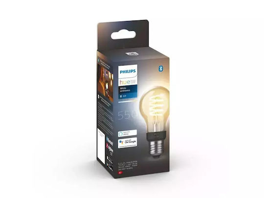 Philips Smart Lampă Philips Hue LED 7W pentru Dulie E27 Alb Reglabil 550lm