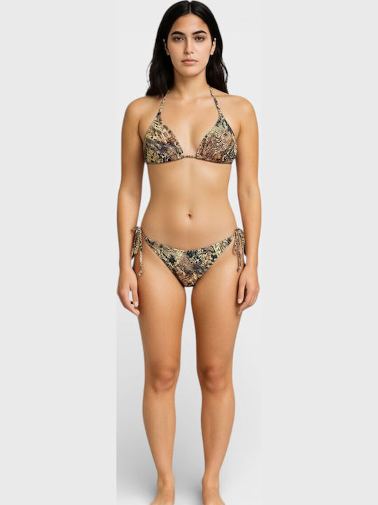 Bikini Set Brazil Animal Print Brown