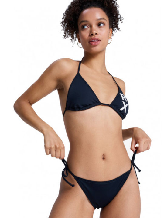 Tiki Set Bikini Triunghi Cu Burete Detașabil Antracit