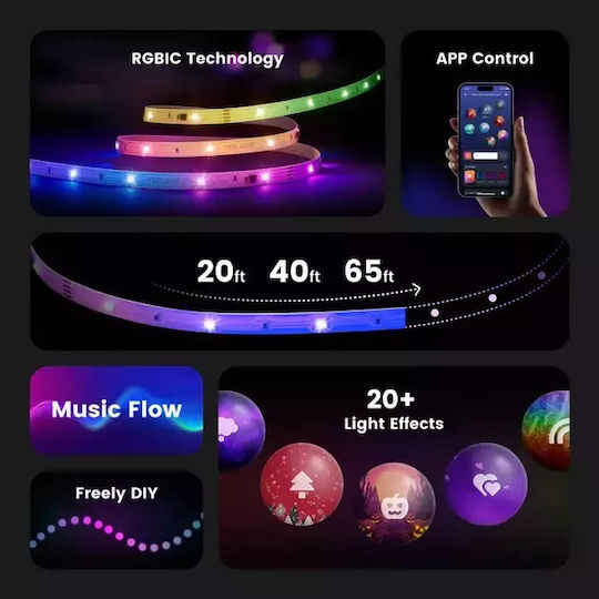 Yeelight Smart LED-Streifen Wi-Fi RGB Licht 12m