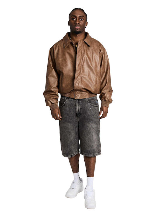 Baggy Men's Denim Shorts Black